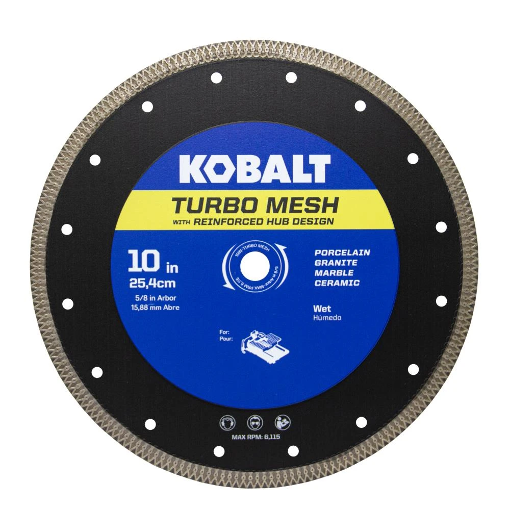 Kobalt CTM10P 10-in Wet Continuous Rim Diamond Saw Blade 1 Kobalt CTM10P 10-in Wet Continuous Rim Diamond Saw Blade -Kobalt Store 17122557
