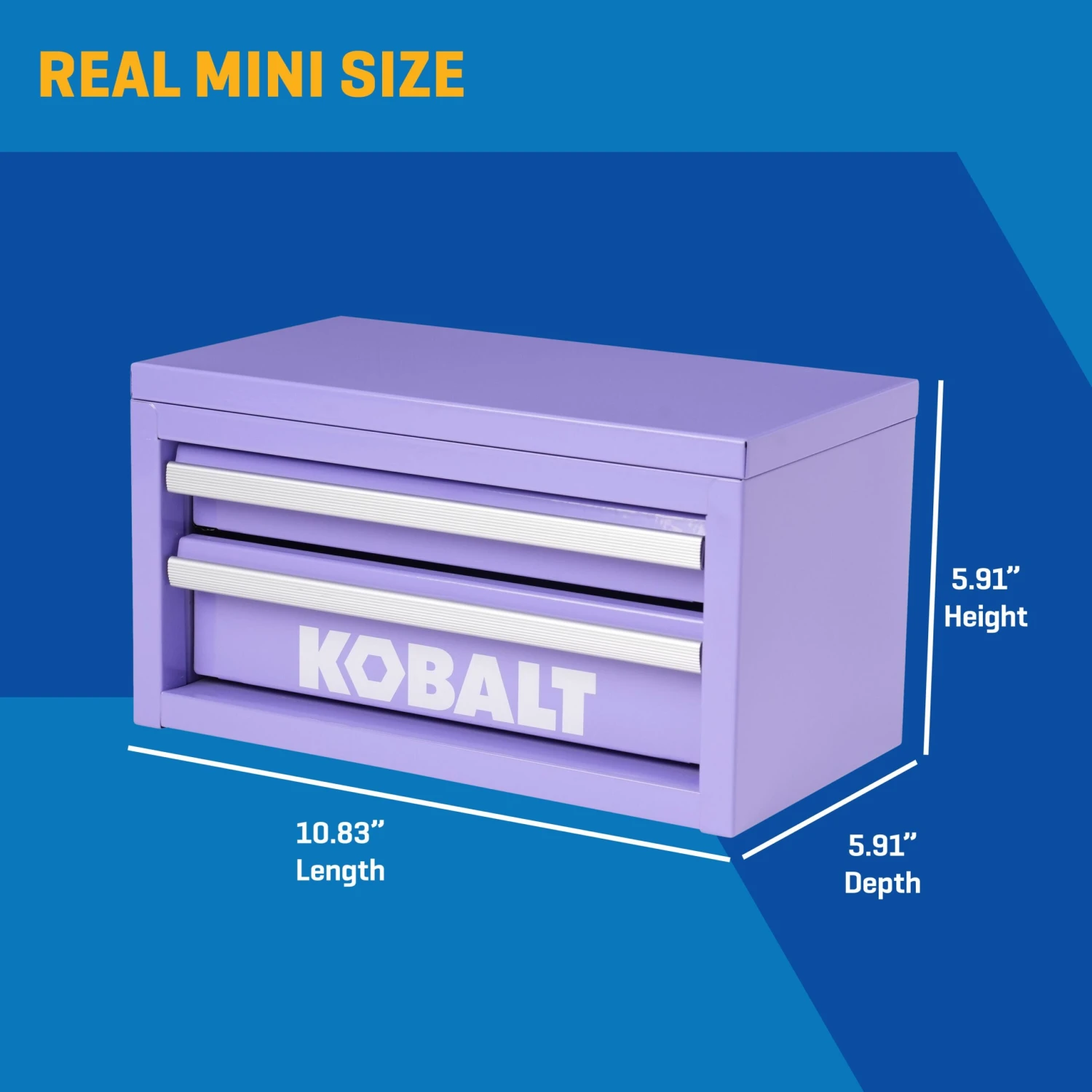 Kobalt Portable Tool Boxes 10.83-in W X 5.91-in H X 5.91-in D 2 -Drawer Lavender Steel Tool Box 2 Kobalt Portable Tool Boxes 10.83-in W X 5.91-in H X 5.91-in D 2 -Drawer Lavender Steel Tool Box -Kobalt Store 74365069 scaled
