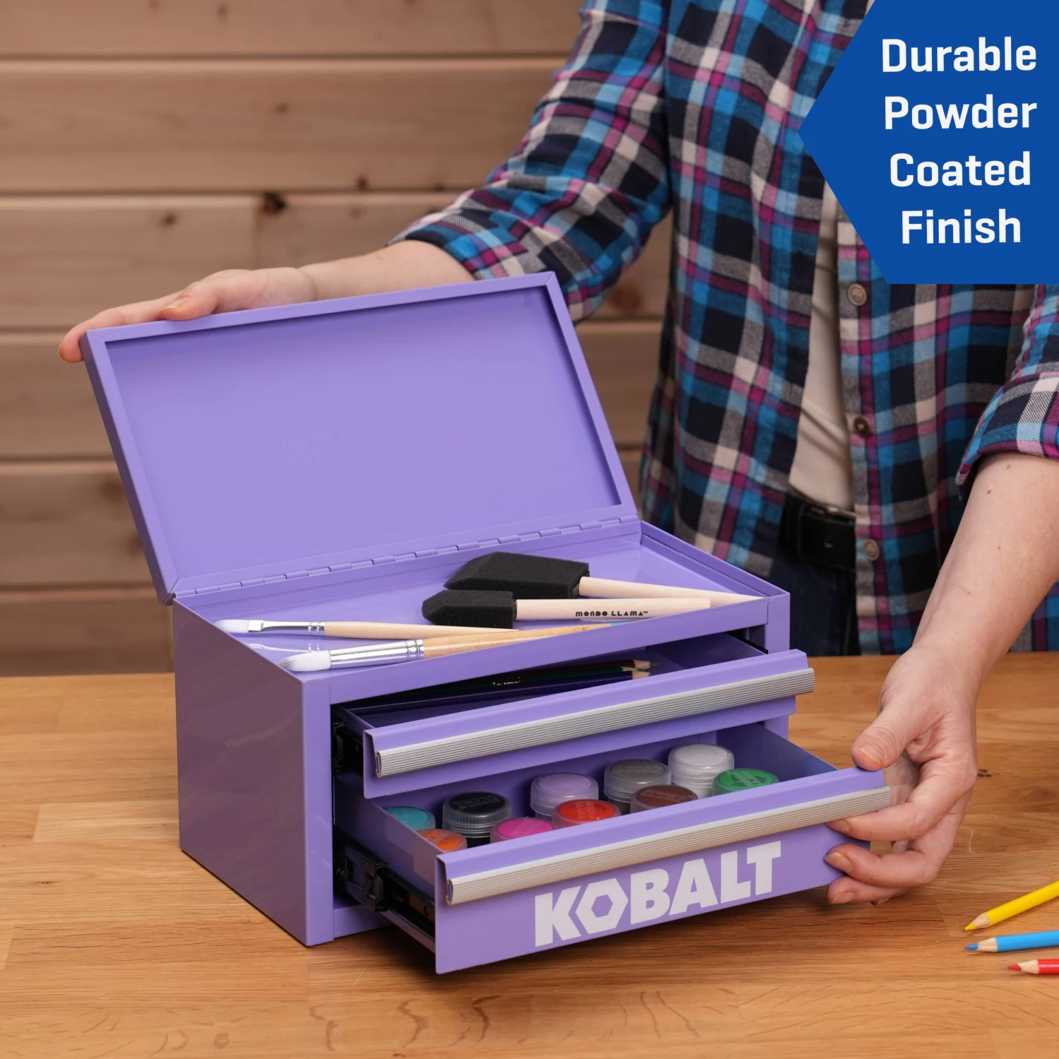 Kobalt Portable Tool Boxes 10.83-in W X 5.91-in H X 5.91-in D 2 -Drawer Lavender Steel Tool Box 7 Kobalt Portable Tool Boxes 10.83-in W X 5.91-in H X 5.91-in D 2 -Drawer Lavender Steel Tool Box -Kobalt Store 74821467 scaled