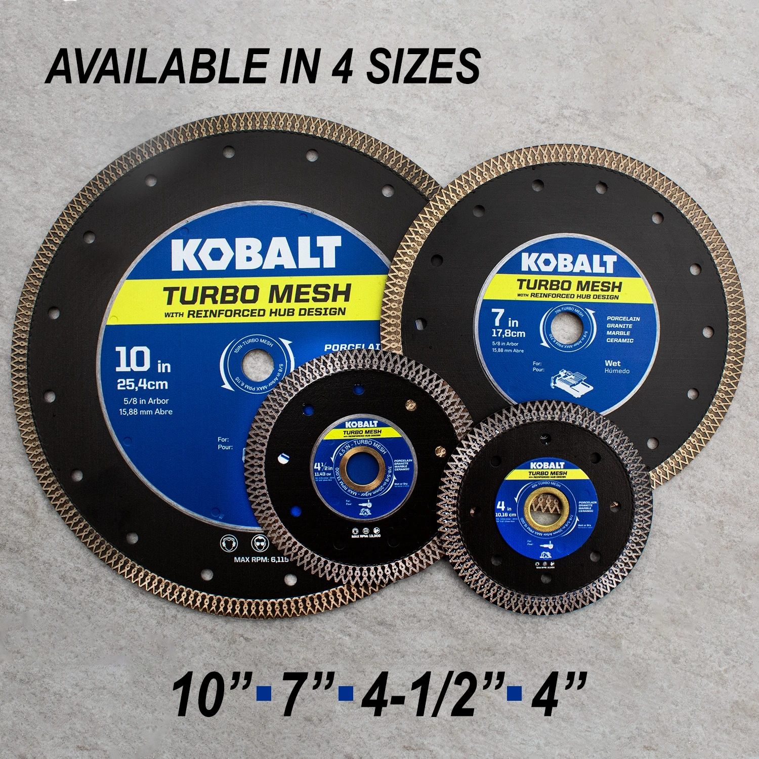 Kobalt CTM10P 10-in Wet Continuous Rim Diamond Saw Blade 7 Kobalt CTM10P 10-in Wet Continuous Rim Diamond Saw Blade -Kobalt Store 76514680 1